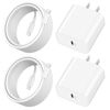 Picture of 20W Apple USB C Fast Charger for iPad Pro 12.9/11 inch 2022/2021/2020/2018, iPad Air 5th/4th, iPad 10th Generation/Mini 6, 2Pack Type C Fast Wall Charger Block with 10FT Long USB C to C Charging Cable