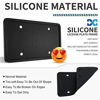 Picture of XCLPF Silicone Black License Plate Frame Covers 2 Pack- Front and Back Car Plate Bracket Holders. Rust-Proof, Rattle-Proof, Weather-Proof (Black)