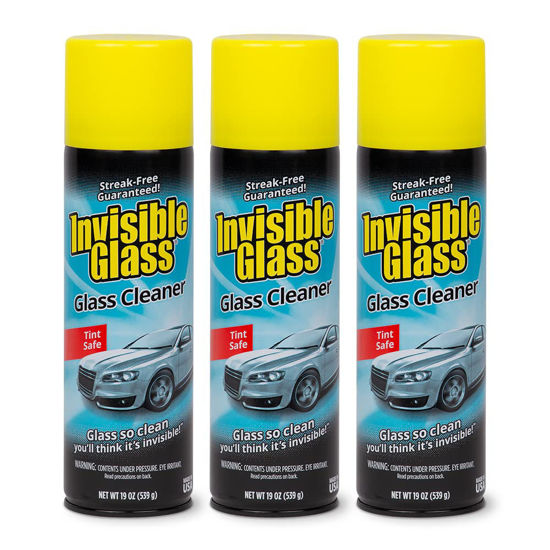 Picture of Invisible Glass 91164-3PK 19-Ounce Cleaner for Auto and Home for a Streak-Free Shine, Deep Cleaning Foaming Action, Safe for Tinted and Non-Tinted Windows, Ammonia Free Foam Glass Cleaner, Pack of 3