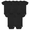 Picture of Gerber Baby 5-Pack Solid Onesies Bodysuits, Black, 0-3 Months