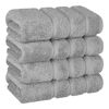 Picture of American Soft Linen Hand Towels, Hand Towel Set of 4, 100% Turkish Cotton Hand Towels for Bathroom, Hand Face Towels for Kitchen, Light Grey Hand Towel