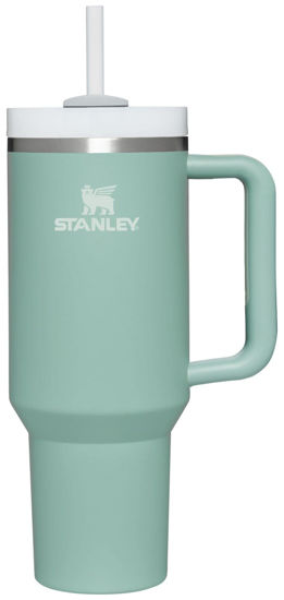 Picture of Stanley Quencher H2.0 FlowState Stainless Steel Vacuum Insulated Tumbler with Lid and Straw for Water, Iced Tea or Coffee, Smoothie and More, Eucalyptus, 40 oz