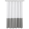 Picture of ALYVIA SPRING Waterproof Fabric Shower Curtain Liner - Soft & Light-Weight Cloth Shower Liner, 3 Bottom Magnets, Hotel Quality & Machine Washable - Standard Size 72x72, White and Grey