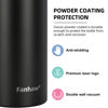 Picture of Fanhaw Insulated Water Bottle with Chug Lid - 24 Oz Double-Wall Vacuum Stainless Steel Reusable Leak & Sweat Proof Sports Water Bottle Dishwasher Safe with Anti-Dust Wide Mouth Lid (Black)