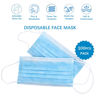 Picture of DC-BEAUTIFUL 100 Pcs Blue Disposable 3 Ply Earloop Face Masks,Fit for Adults