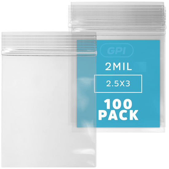 PLASTIC BAG 2x3 zip lock CLEAR small poly mini 100 bags