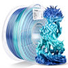 Picture of AMOLEN PLA 3D Printer Filament, PLA Filament 1.75mm Silk Shiny Filament Blue Green Filament, 3D Printing Filament 1KG/2.2lb