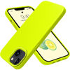 Picture of OTOFLY Designed for iPhone 13 Phone Case, Silicone Shockproof Slim Thin Phone Case for iPhone 13 6.1 inch Fluorescent Yellow