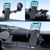 Picture of Phone Mount for Car Phone Holder [Military-Grade Suction & Stable Clip]Car Phone Holder Mount Windshield Dashboard Air Vent Universal Cell Phone Automobile Mount Fit For All iPhone Android Smartphones