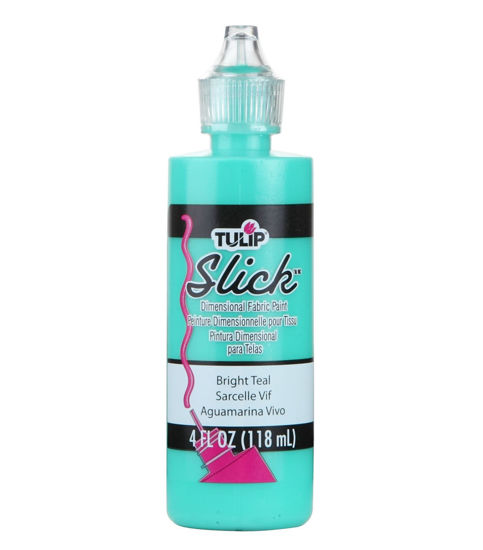 Picture of Tulip Dimensional Fabric Paint 30716 Dfpt 4Oz Slck, 4 Fl Oz (Pack of 1), Slick Bright Teal