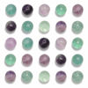 Picture of NCB 200pcs 6mm Colorful Fluorite Loose Beads for Jewelry Making, Natural Semi Precious Beads Round Smooth Gemstones Spacer Beads Charms for Necklaces Bracelets (Colorful Fluorite, 6mm 200Beads)