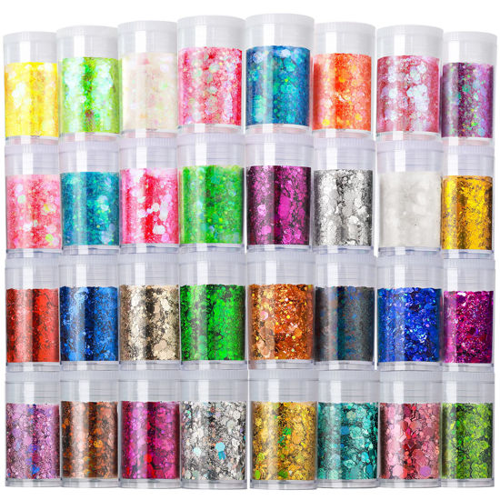Chunky Sequins Sparkle Glitter for Tumblers Resin Crafts Festival