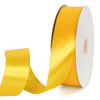 Picture of TONIFUL 1-1/2 Inch (40mm) x 100 Yards Yellow Wide Satin Ribbon Solid Fabric Ribbon for Gift Wrapping Chair Sash Valentine's Day Wedding Birthday Party Decoration Hair Floral Craft Sewing