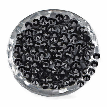 Picture of LPBeads 2000 Pieces SS20 Black Hotfix Rhinestones Flatback Round Crystal Glass Rhinestones Gems for Crafts Nail Face Art Clothes Shoes Bags DIY