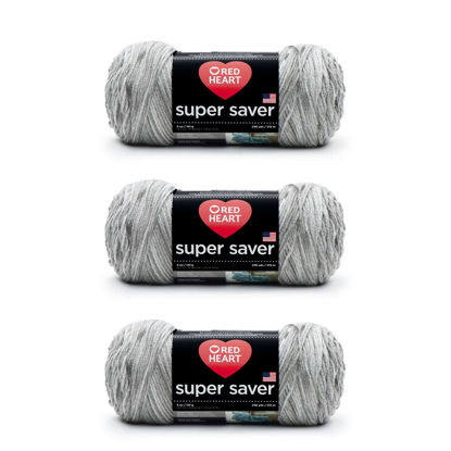 Picture of Red Heart Super Saver Soapstone Yarn - 3 Pack of 141g/5oz - Acrylic - 4 Medium (Worsted) - 364 Yards - Knitting/Crochet