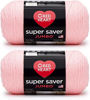 Picture of Red Heart Super Saver Jumbo Petal Pink Yarn - 2 Pack of 396g/14oz - Acrylic - 4 Medium (Worsted) - 744 Yards - Knitting/Crochet