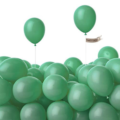 Picture of PartyWoo Retro Green Balloons, 50 pcs 5 Inch Jade Green Balloons, Latex Balloons for Balloon Garland Arch as Party Decorations, Birthday Decorations, Wedding Decorations, Baby Shower Decorations