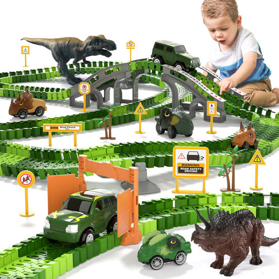 Dinosaur race track store toy