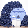 Picture of Voircoloria 130pcs Navy Blue Balloons Different Sizes 18" 12" 10" 5" Dark Blue Balloons for Birthday Graduation Baby Shower Anniversary New Year Party Holiday Decorations