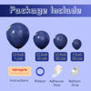 Picture of Voircoloria 130pcs Navy Blue Balloons Different Sizes 18" 12" 10" 5" Dark Blue Balloons for Birthday Graduation Baby Shower Anniversary New Year Party Holiday Decorations