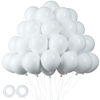 Picture of Voircoloria 105pcs White Balloons 12inch Party Balloons for Birthday Baby Shower Graduation Wedding Anniversary Party Decorations