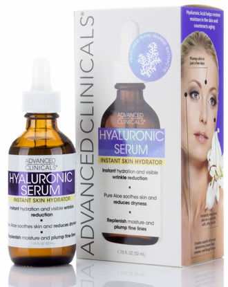 Picture of Advanced Clinicals Hyaluronic Acid Face Serum Skin Care Facial Moisturizer To Restore Skin, Anti Aging Serum For Face, Wrinkles, Dark Spots, Fine Lines, & Dry Skin, 1.75 Fl Oz