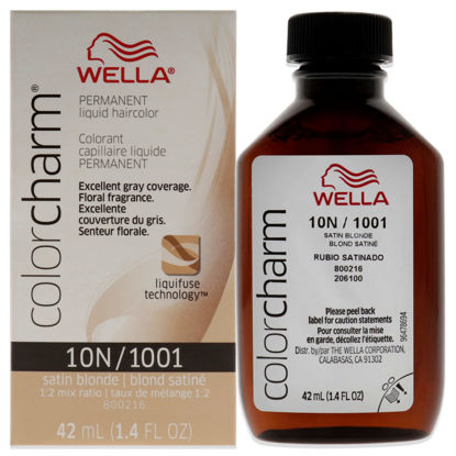 Picture of WELLA Color Charm Permanent Liquid Hair Color for Gray Coverage, 10N Satin Blonde