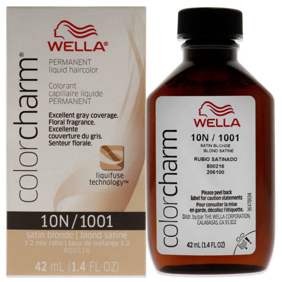 Picture of WELLA Color Charm Permanent Liquid Hair Color for Gray Coverage, 10N Satin Blonde