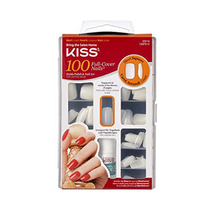 Picture of KISS 100 Full-Cover Nails Kit Short Length - Short Square