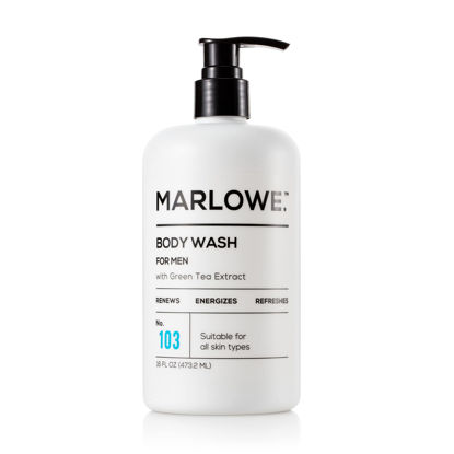 Picture of MARLOWE. No. 103 Men's Body Wash 16 oz | Energizing & Refreshing | Includes Natural Extracts | Aloe & Green Tea Extracts