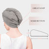 Picture of YoulerTex Microfiber Hair Towel Wrap for Women, 2 Pack 10 inch X 26 inch Super Absorbent Quick Dry Hair Turban for Drying Curly Long Thick Hair (Gray)