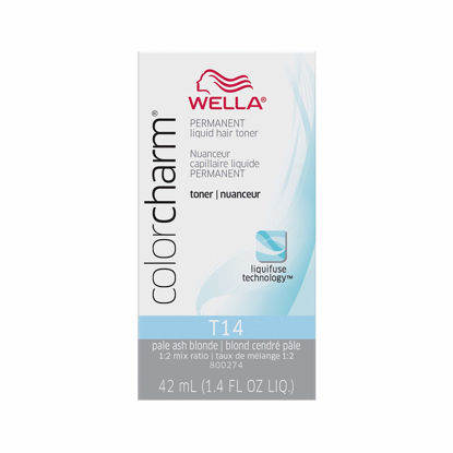 Picture of WELLA colorcharm Hair Toner, Neutralize Brass With Liquifuse Technology, T14 Silver Lady, 1.4 oz