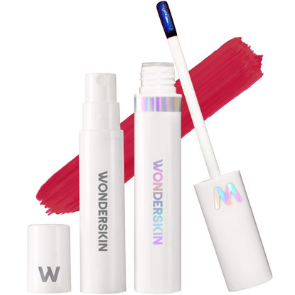 Picture of Wonderskin Wonder Blading Peel and Reveal Lip Stain, Pink Lip Stain Kit, Transfer Proof Lip Tint, Pink Lip Stain Long Lasting, Lip Stain Peel Off (First Kiss)