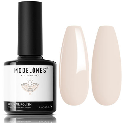 Picture of modelones Gel Nail Polish, 1 Pcs 15ML Nude Neutral Color Gel Polish Soak Off LED Skin Tones Nail Gel Polish Manicure Home DIY Nail Art Gift for Women Holidays