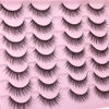 Picture of Wispy Lashes 12mm False Eyelashes Natural Look Short Fluffy Faux Mink Eyelashes Wispies Ripple Strip Lashes Pack, 14 Pairs