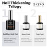 Picture of modelones Builder Nail Gel with Gel Top and Base Coat, 3Pcs 15ml Gel Nail Kit for Nail Thickening Apex Building Nail Extension False Nail Tips Rhinestone Glue Gel Nail Art, Gift for Women