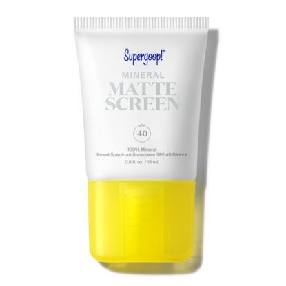 Picture of Supergoop! Mineral Mattescreen SPF 40-15 mL - 100% Mineral, Oil-Free Broad Spectrum Sunscreen - Smooths Skin’s Appearance, Minimizes Pores & Controls Shine - Water & Sweat Resistant