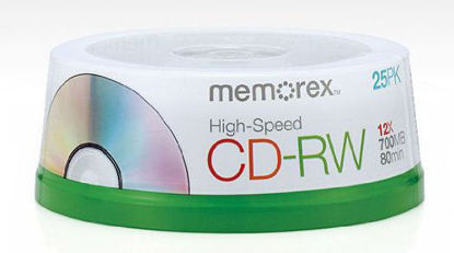 Picture of Memorex 80 Minute CD-RW 4x-12x High Speed 25 Pack Spindle