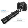 Picture of Lightdow 420-800mm f/8.3 Manual Zoom Super Telephoto Lens + T-Mount for Canon EOS Rebel T3 T3i T4i T5 T5i T6 T6i T6s T7 T7i SL1 SL2 6D 7D 7D 60D 70D 77D 80D 5D II/III/IV DSLR Camera Lenses