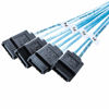 Picture of JacobsParts Mini SAS to 4-SATA SFF-8087 Multi-Lane Forward Breakout Internal Cable, 1.6 Feet