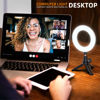 Picture of Ring Light for Computer Video Conference Lighting - Laptop Ring Light with Clip and Tripod for Zoom Meeting, Video Calls, Webcam Lighting, Online Learning, Live Streaming, Self Broadcasting