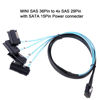 Picture of ADCAUDX 2Pack Mini-SAS to SAS-Cable: 0.5M SFF-8087 to SAS-SFF-8087 to SFF-8482-SAS 29 Pin with SATA Power Adapter-Cable (1.6FT)