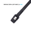 Picture of ADCAUDX 2Pack Mini-SAS to SAS-Cable: 0.5M SFF-8087 to SAS-SFF-8087 to SFF-8482-SAS 29 Pin with SATA Power Adapter-Cable (1.6FT)