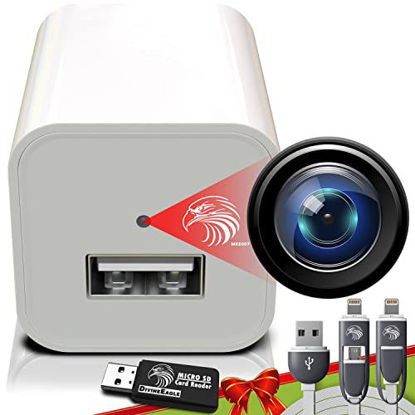 Picture of DIVINEEAGLE Mini Spy Camera Hidden Camera Charger for Spying | Secret Camera 1080p Full HD | Small Hidden Nanny Cam | Surveillance Camera | USB Charger Camera | Hidden Spy Cam | Hidden Cam