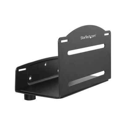 Picture of StarTech.com Wall Mount CPU Holder - Adjustable Width 4.8in to 8.3in - Metal - Computer Tower Mounting Bracket for Desktop PC (CPUWALLMNT)