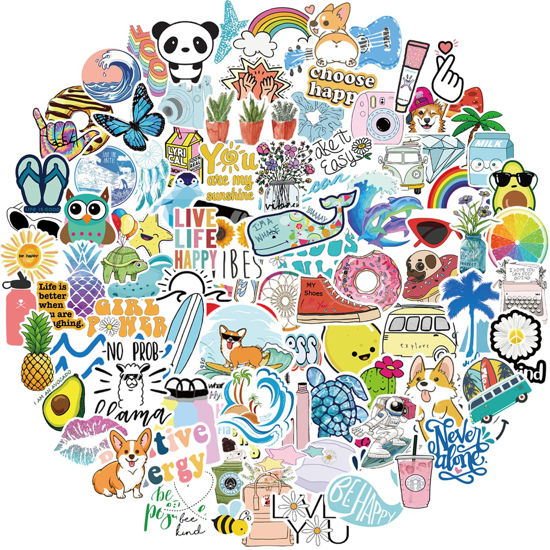 100Pcs Cute Animal Stickers, Kids Waterproof Stickers Aesthetic Vinyl  Stickers for Water Bottle,Laptop,Phone,Skateboard Stickers for Teens Girls  Kids