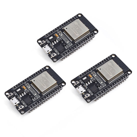 Picture of Teyleten Robot ESP32S ESP32 ESP-WROOM-32 Development Board 2.4GHz Dual-Core WiFi +Bluetooth 2 Function Microcontroller for Arduino (ESP32 30P, 3PCS)