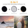 Picture of K&F Concept 77mm Black Diffusion Mist 1/4 Effect & Variable ND2-400 (1-9 Stops) ND Lens Filter 2 in 1, Putter Adjust Multi-Function Filter for Camera Lens with 28 Multi-Coated (Nano-X Series)