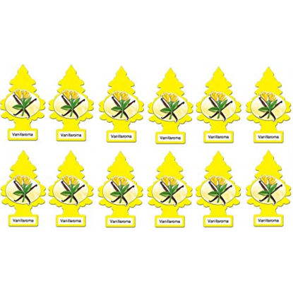 Picture of LITTLE TREES Car Air Freshener | Hanging Paper Tree for Home or Car | Vanillaroma Scent | Pack of 12