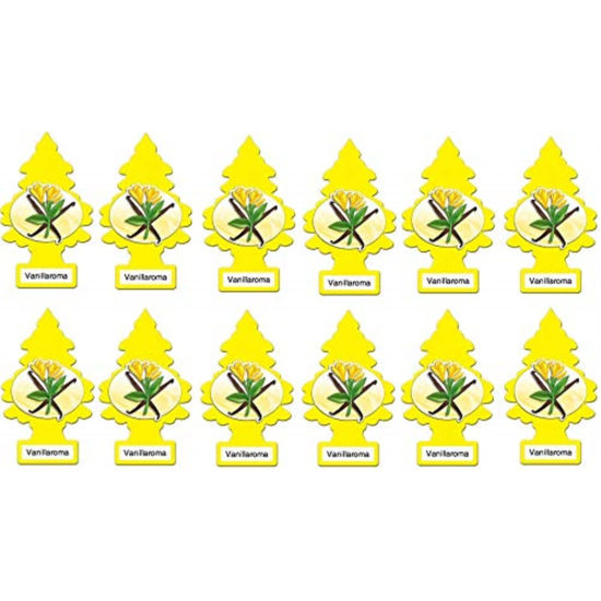 Picture of LITTLE TREES Car Air Freshener | Hanging Paper Tree for Home or Car | Vanillaroma Scent | Pack of 12